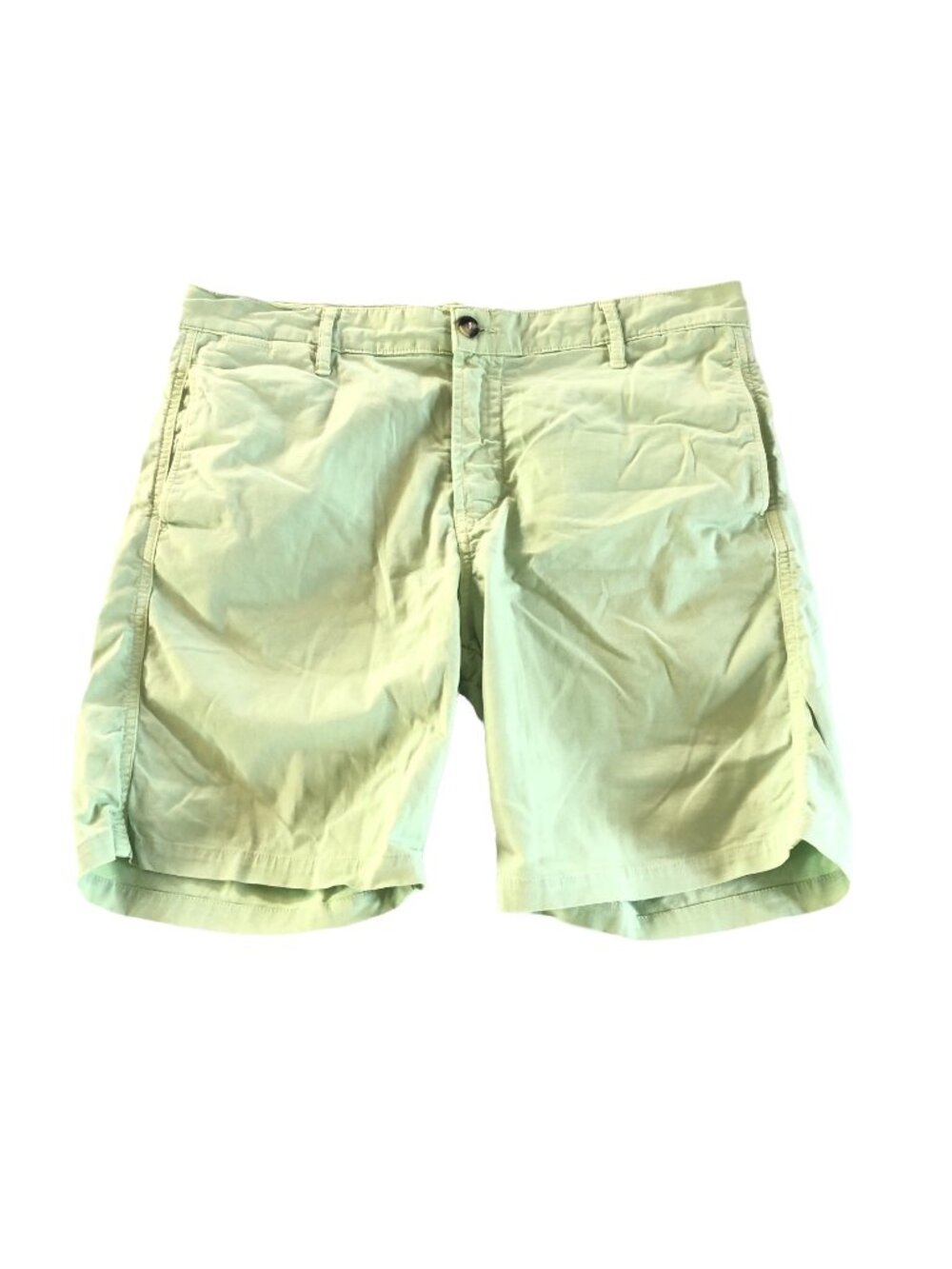 Laurent Effel Men's Cotton/Lycra Chino Shorts Light Sage Green • Size 46